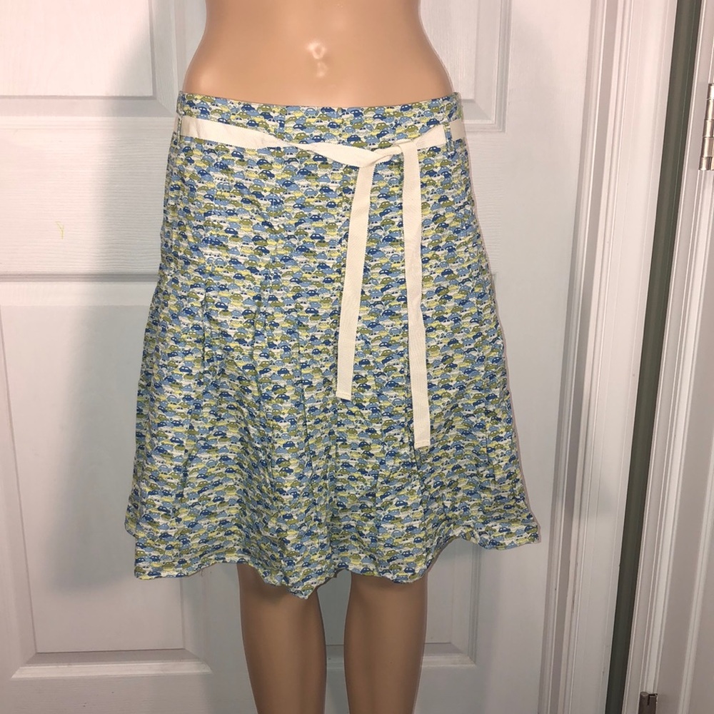 J. Crew Blue Print Skirt 6
